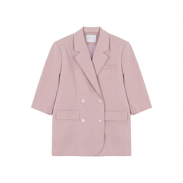 Dame blazer med elegant snit og halværmet silhuet Stilla