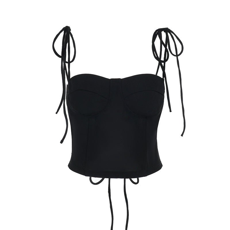 Dame Struktureret Crop-Top Stilla