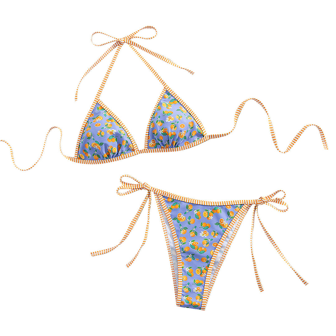 Dame triangel-bikini med hækleoverdel Skovae