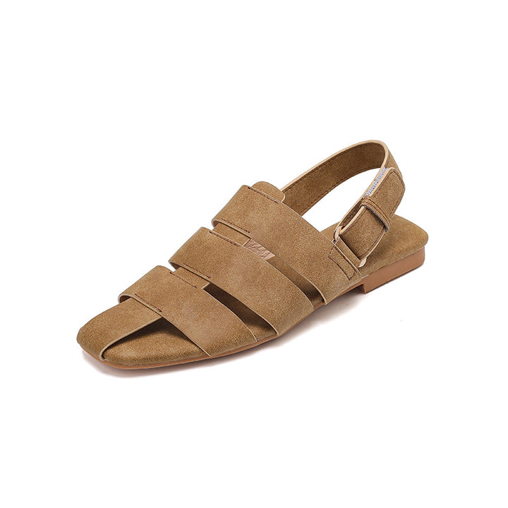 Femme Strappy Slingback Flade Sandaler med Fodbuestøtte Stilla
