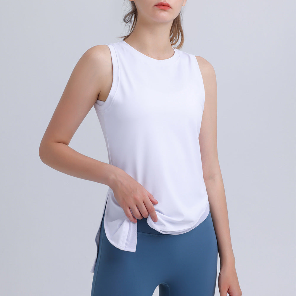 Dame Sporty ærmeløs top med asymmetrisk snit og åndbare materialer Stilla