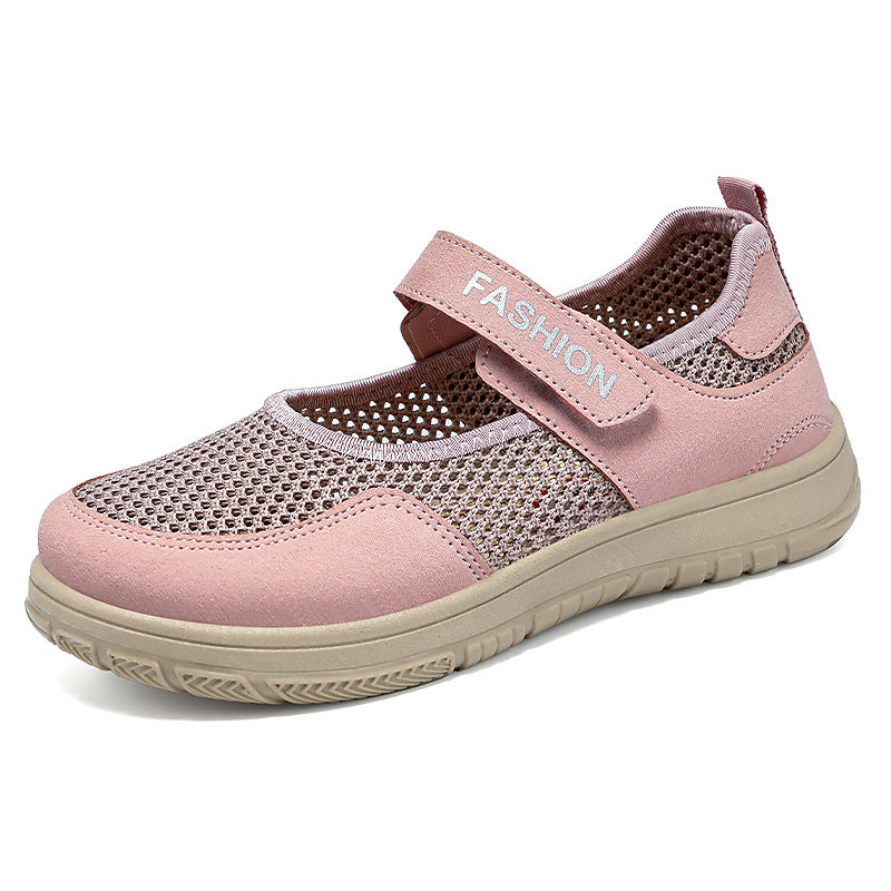 Dame Komfortable Sneakers med justerbar velcrolukning og åndbar netoverflade Stilla