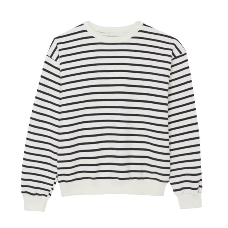 Dame stribet sweatshirt med innovativt snit og afslappet pasform Stilla