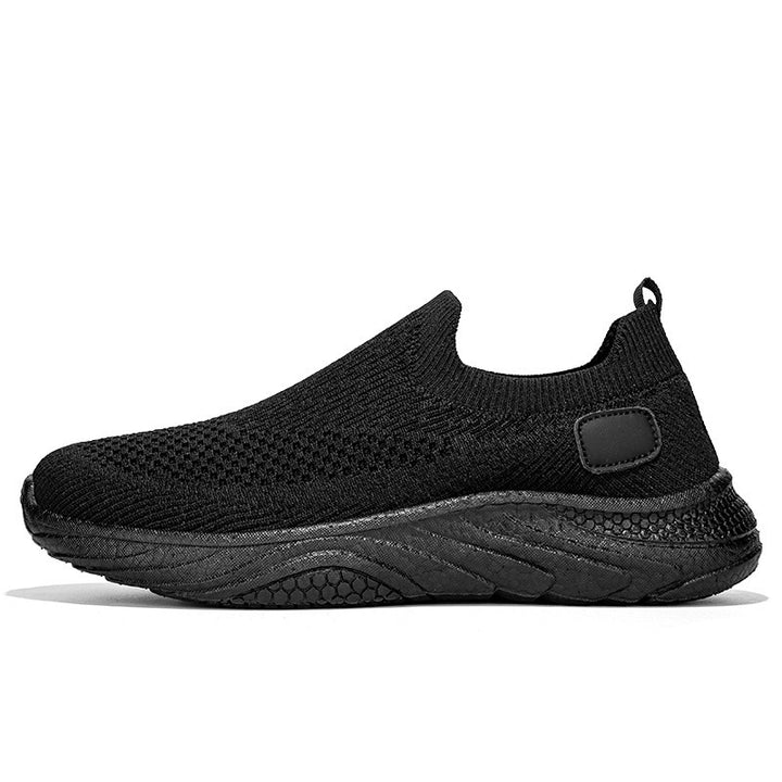 Dame nan elastisk strik-fritidssko i slip-on mokassin stil med sokke-lignende indgang og polstret bølgekombinationssål Skovae