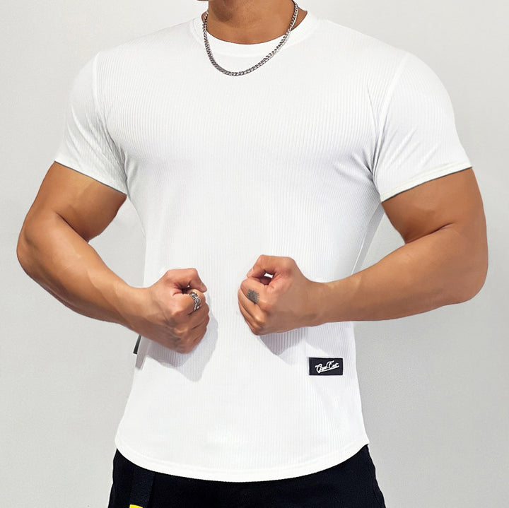 Herrer Sporty kompressions-T-shirt med struktureret design Stilla