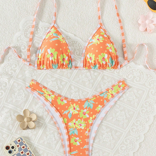 Dame blomsterprint bikini-sæt Stilla