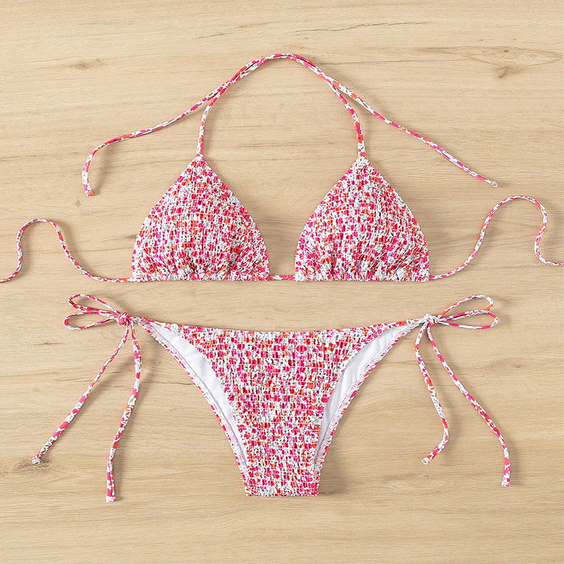Dame triangel bikini sæt med justerbare stropper Skovae