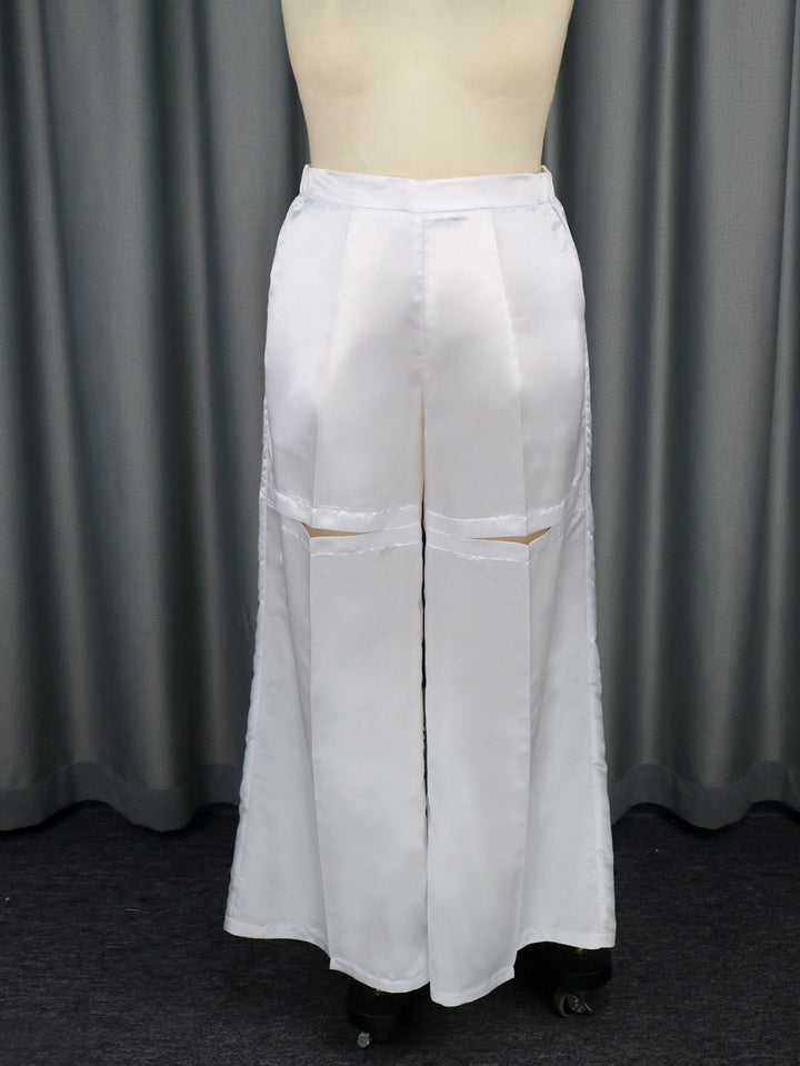 Dame Elegant vidt skåret Satin-bukser Skovae