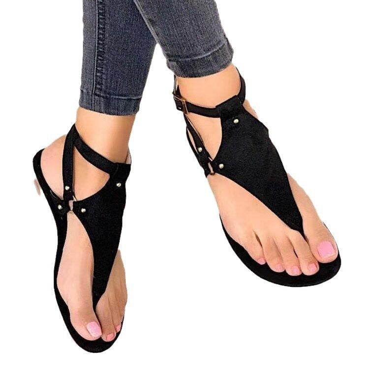 Dame mode åbne sandaler med dekorative applikationer Stilla