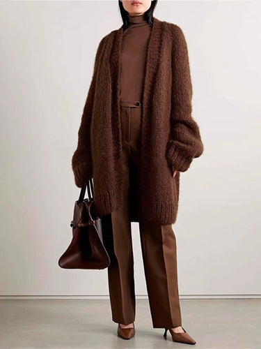 Dame blød oversized strik cardigan i høj kvalitets materiale med afslappet snit Stilla