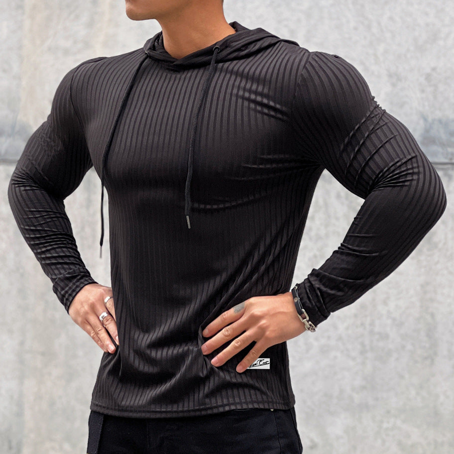 Herren Sportlich Hoodie med struktureret overflade og åndbar teknologi Stilla