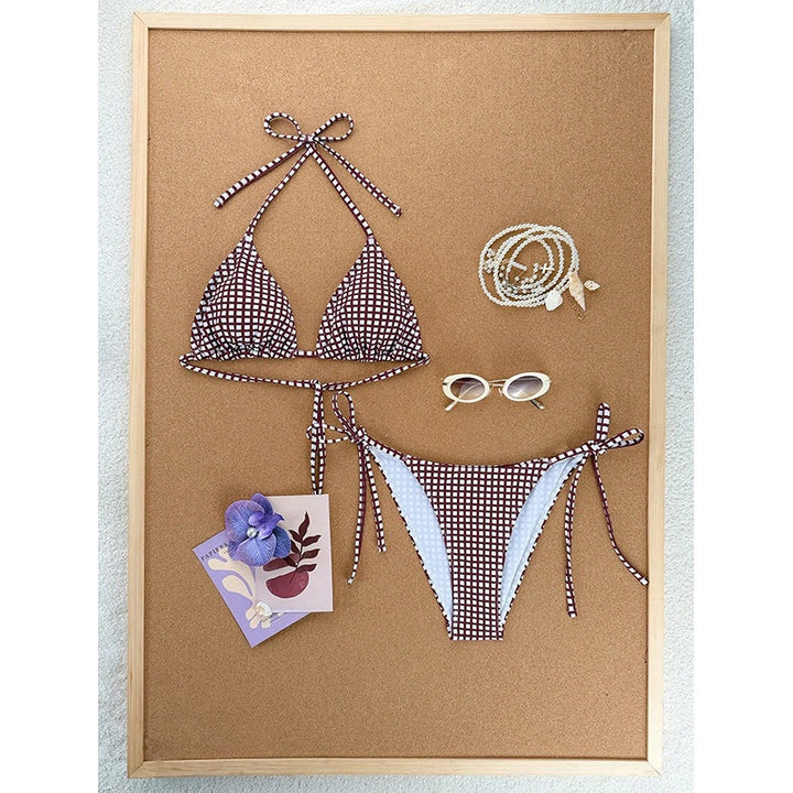Dame Triangel-Bikini med dyreprint Skovae