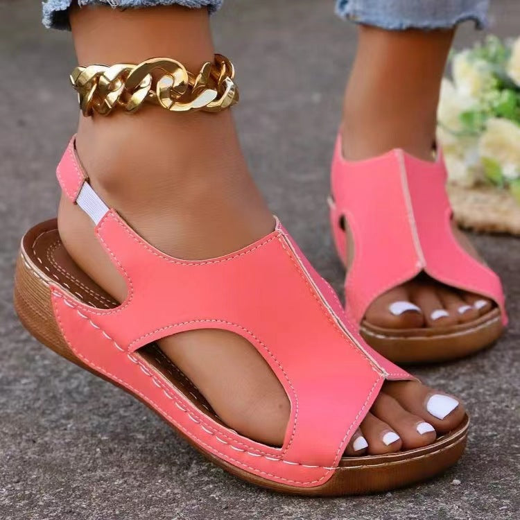 Dame komfortable sommer-sandaler med luftig skæredesign og skridsikker sål Stilla
