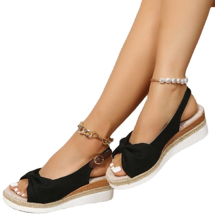 Dame Wedge-sandaler med stilfuld knude-design og komfortabel sål Stilla