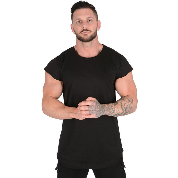 Herrer moderigtigt T-shirt med asymmetrisk søm og behagelig pasform Stilla