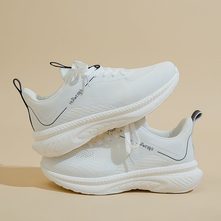 Dame Åndbar Løbesneaker med fleksibelt Mesh-Overmateriale og støddæmpende sål Stilla
