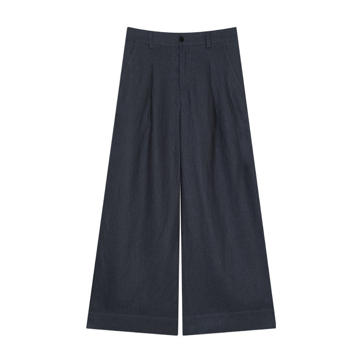 Dame vidde linned-culotte med høje foldninger og elegante stiklommer Stilla