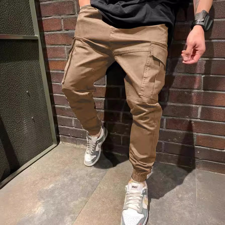 Herrer Cargo-bukser med elastiske cuff og praktiske lommer Stilla