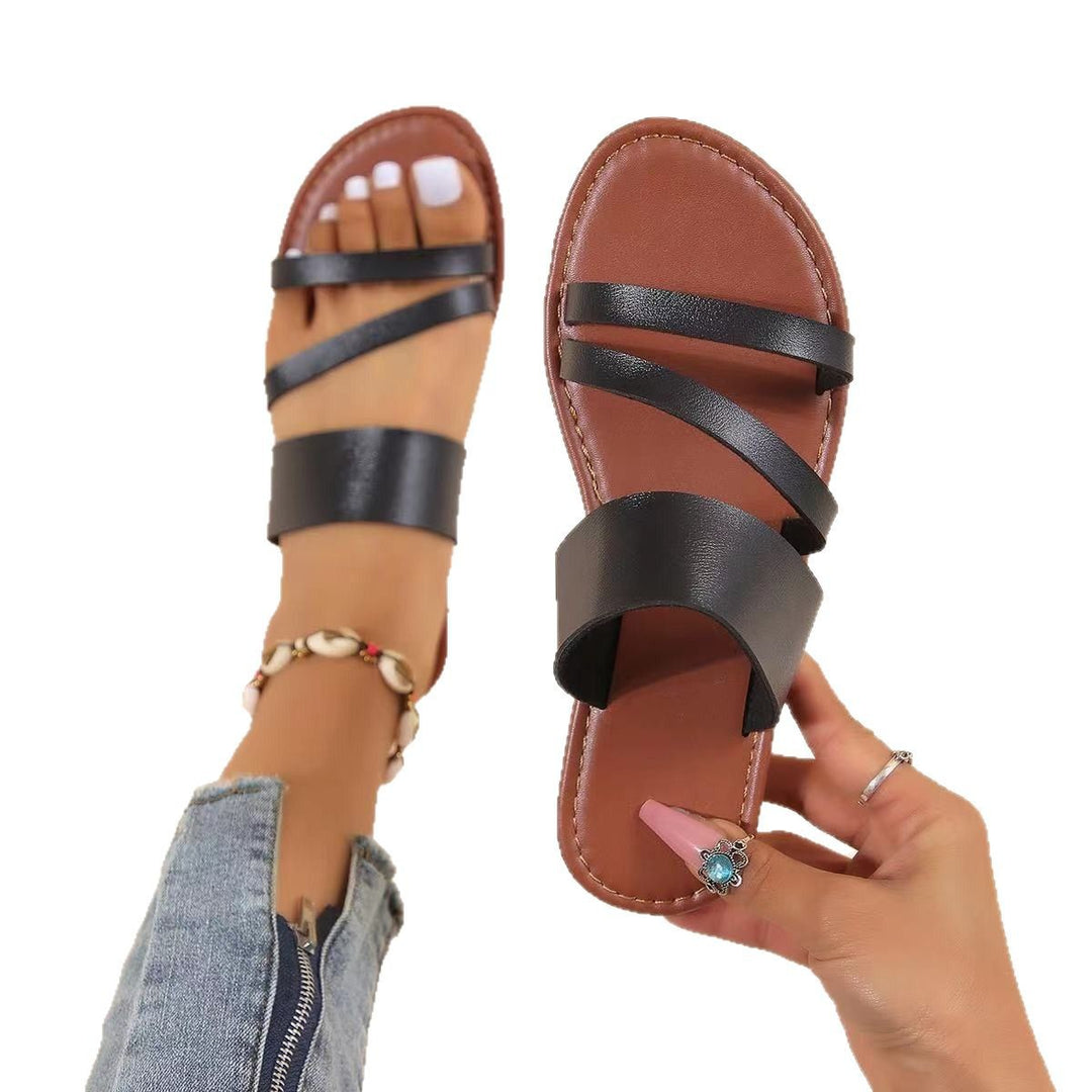 Kvinder åbne sandaler med brede remme og skridsikker sål Stilla