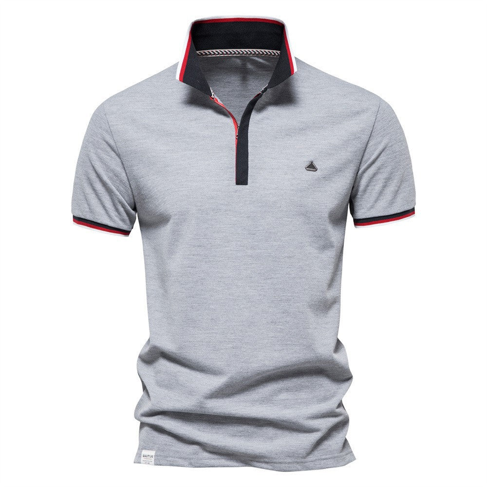 Herre polo t-shirt med ultramoderne krave og kontrasterende accenter Stilla