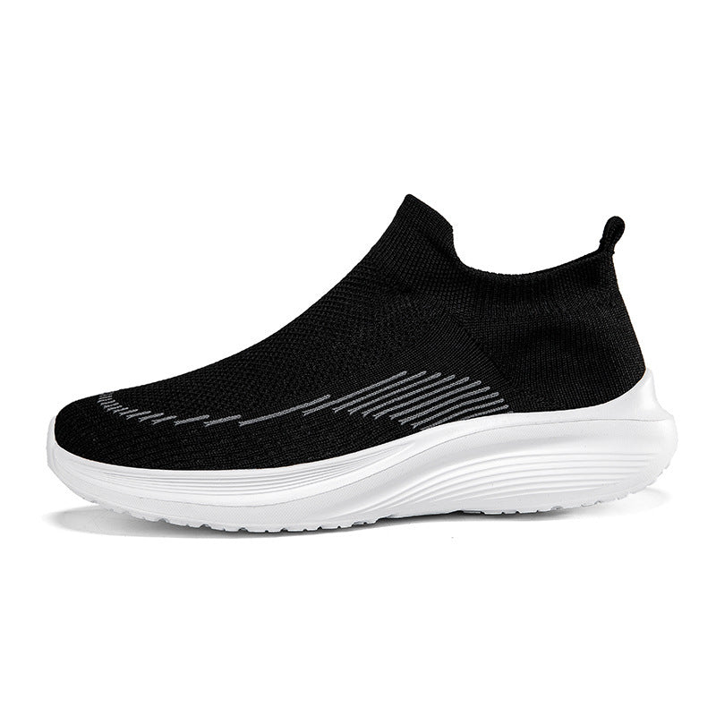 Unisex nan elastisk slip-on fritidssko med sokkelignende indgang, kontureret bølgedæmpersål og skridsikker profileret sål Skovae