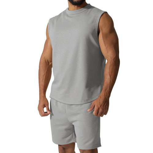 Herrer sporty sommer-complete sæt med ærmeløs top og behagelige shorts Stilla