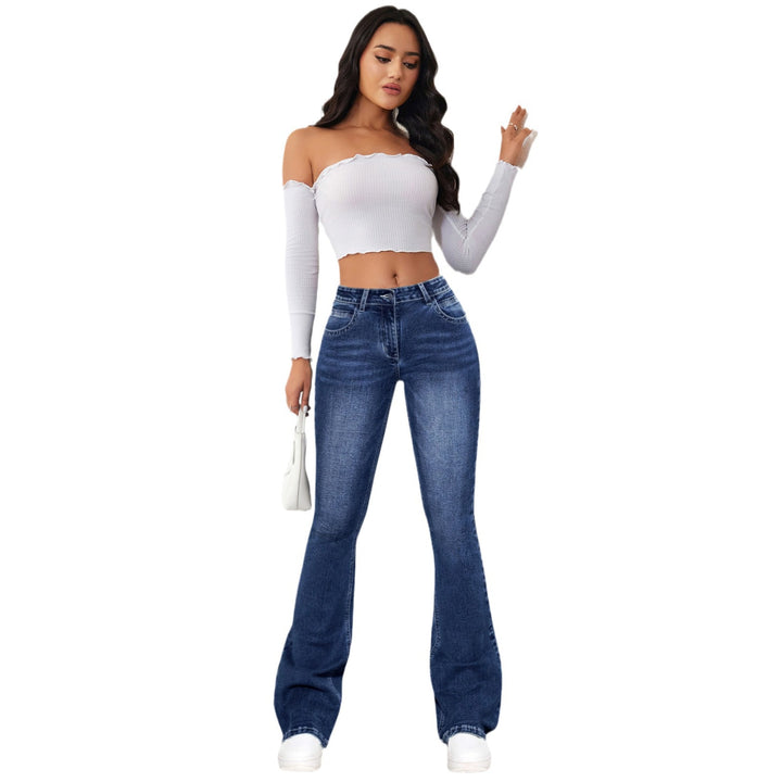 Dame Bootcut Jeans med høj talje og afslappet pasform Stilla