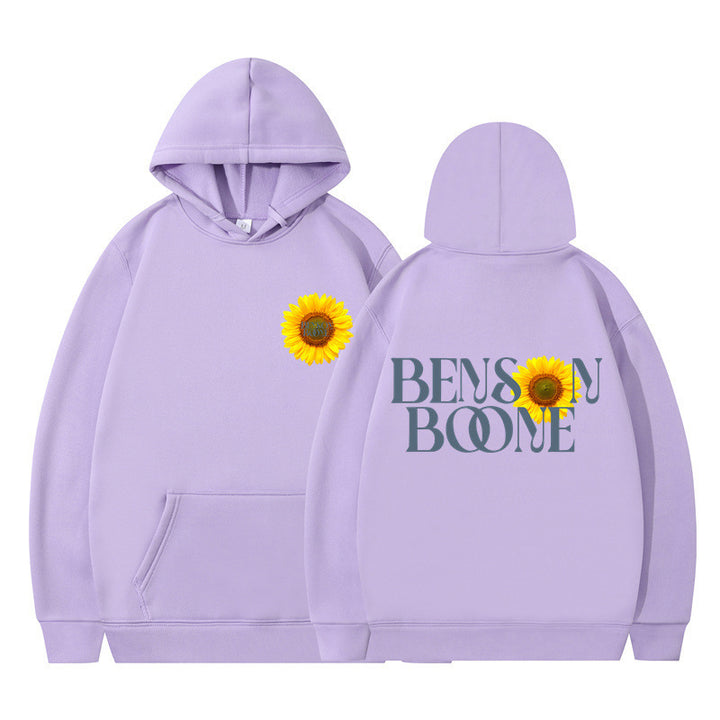 Kvinders hoodie med unikt solsikke design og komfortabel pasform Skovae