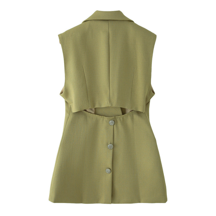 Dame vest med smal pasform og elegante lommer Stilla