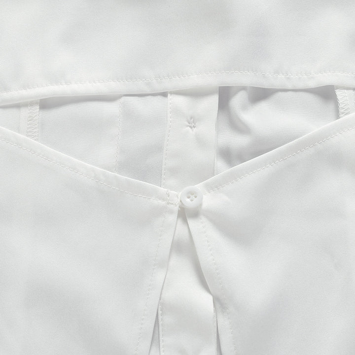 Dame Tætsiddende Skjortekjole med Cut-Out-detaljer og buet kant Stilla