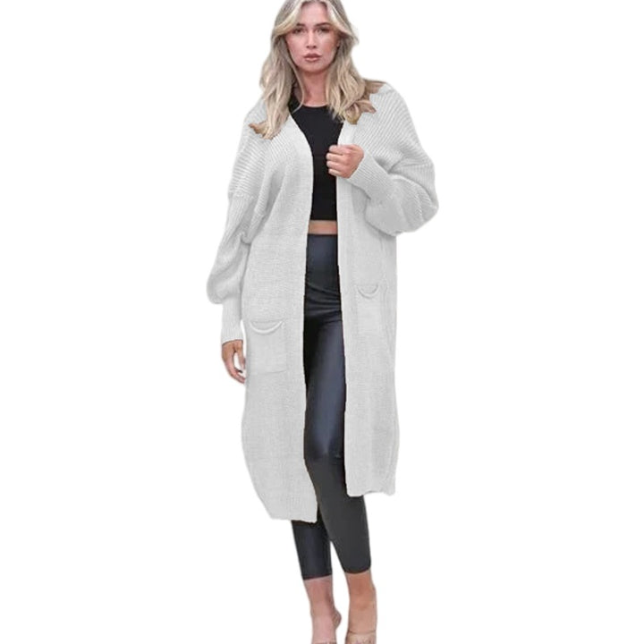 Kvinders Chunky Strik Cardigan med Åbne Lommer og Casual Design Stilla