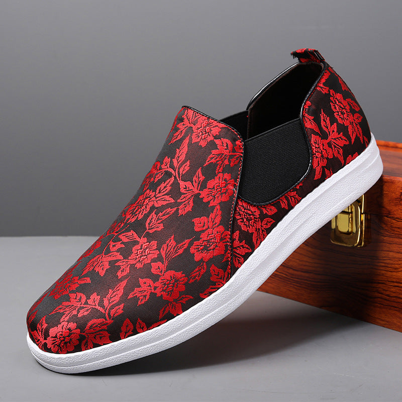 Herre Elegant Blomster Slip-On Sneakers Stilla