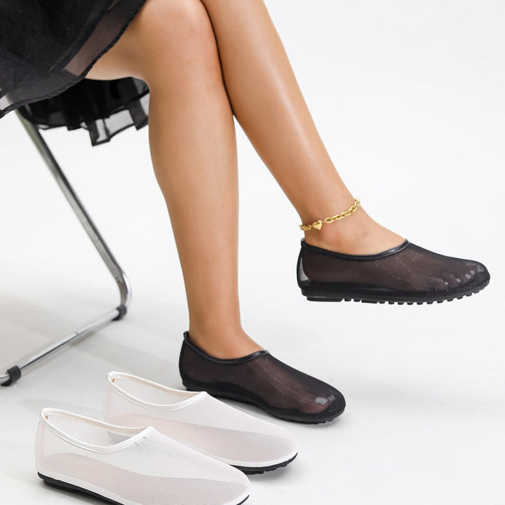 Dame Åndbare Slip-On Sko i Mesh Material med Fleksibel Sål Stilla