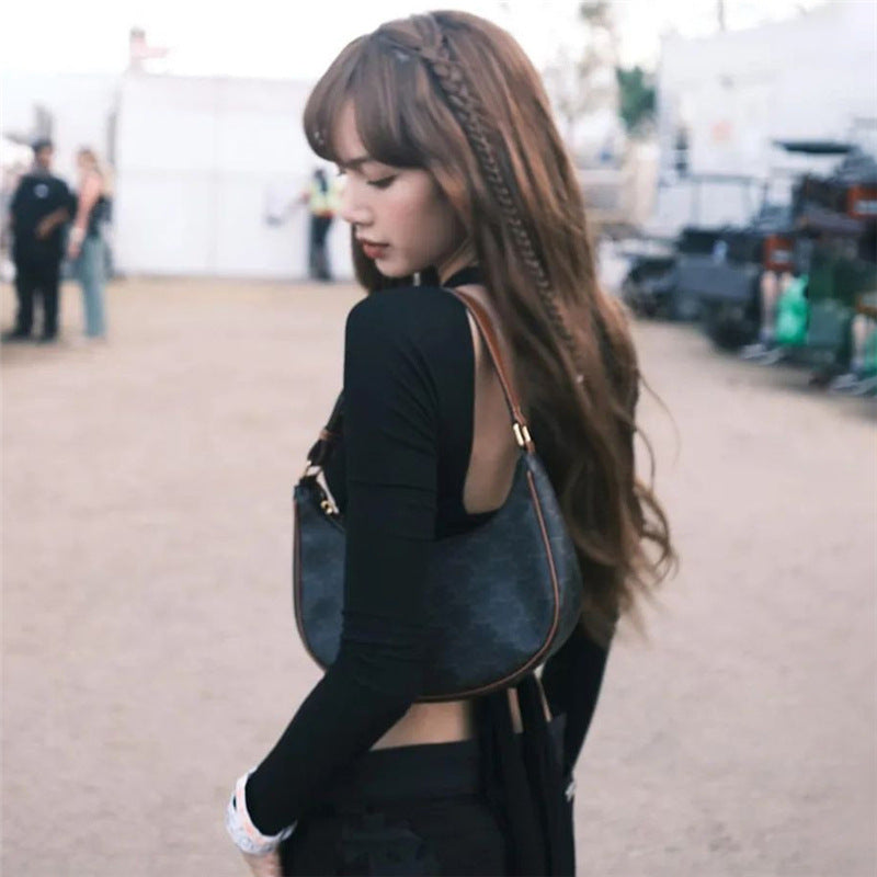 Dame Crop-Top med Off-Shoulder design og elegant sløjfebinding Stilla