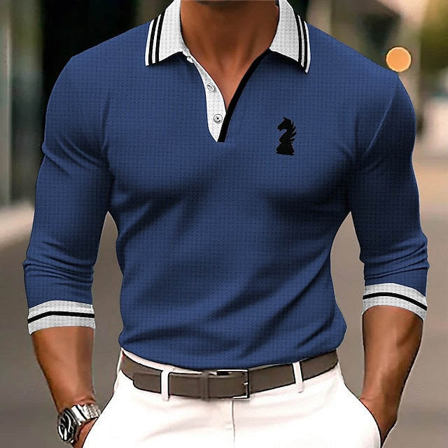 Herre polo shirt med moderne design og kontrasterende elementer Stilla