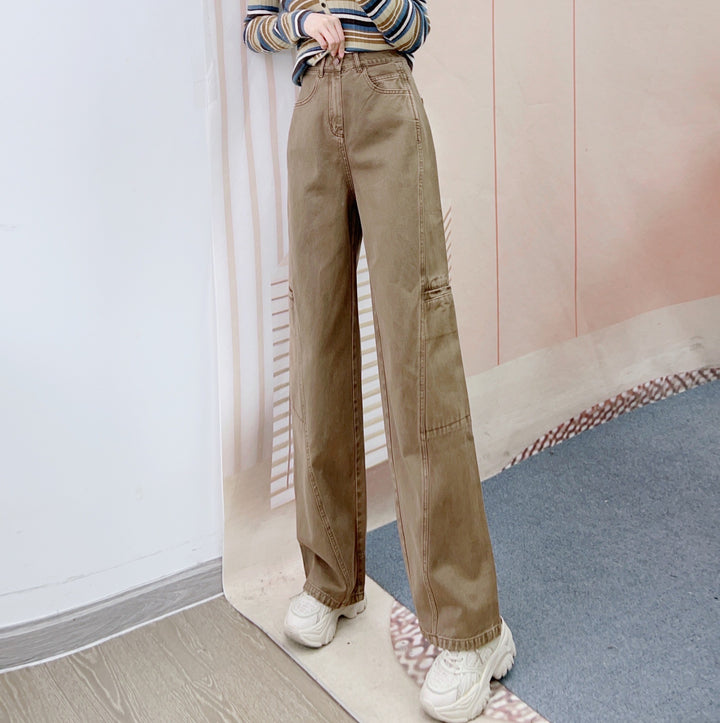 Dame Cargo Jeans med bred pasform og praktiske lommer Stilla