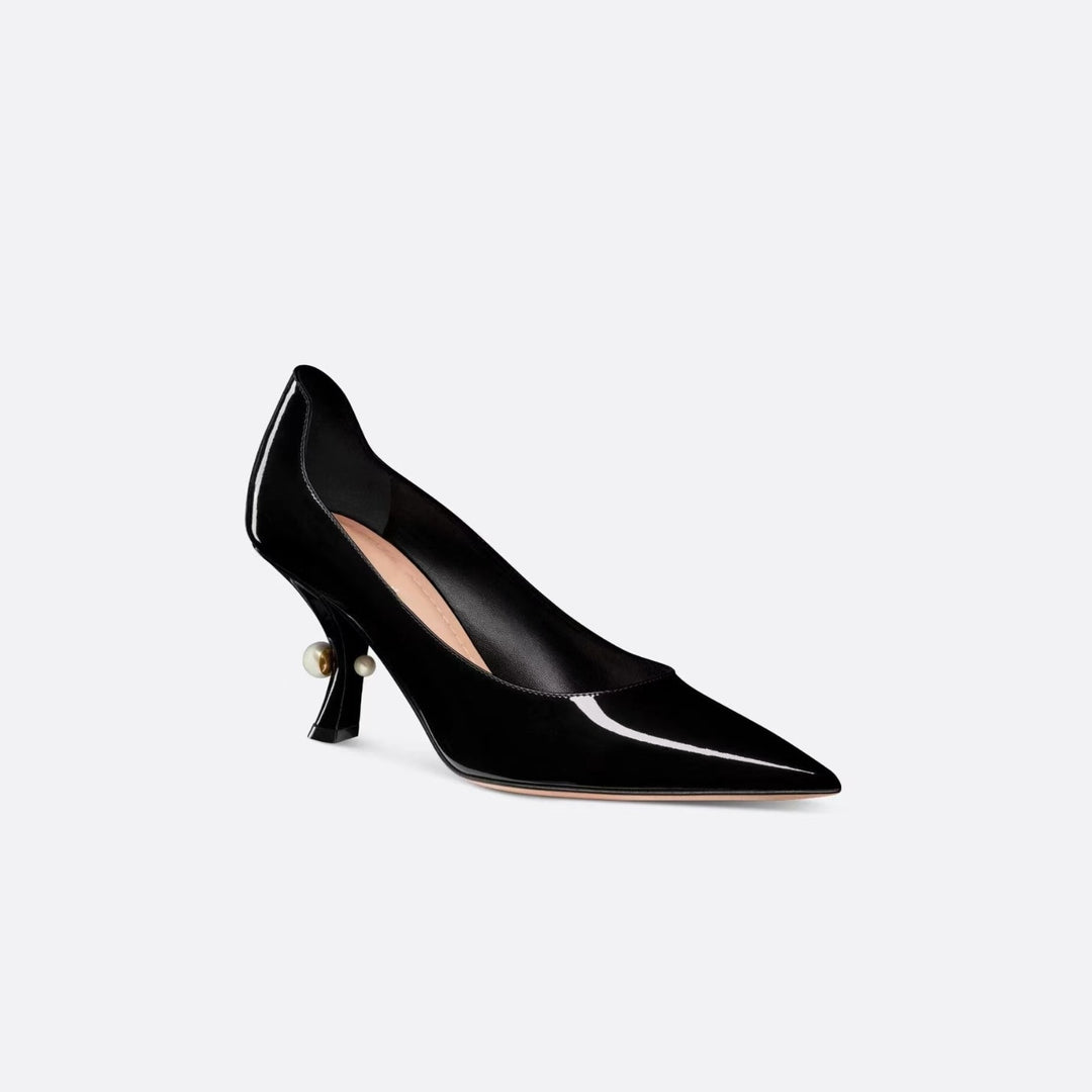 Femme Spids-Tå Stiletto-Pumper med elegant kurveformet hældesign Stilla