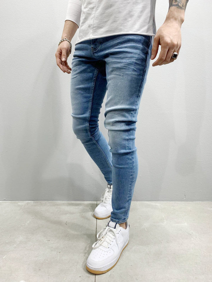 Herrer Slim-Fit Jeans med komfortabel Stretch-kvalitet og moderne vask Stilla