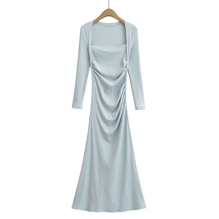 Dame Figurtilpasset Maxikjole med elegant Drapé-design Stilla