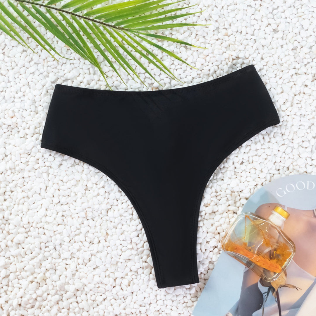 Dame Højskåret Bikini-Bund i minimalistisk design med komfortabelt bælte Skovae