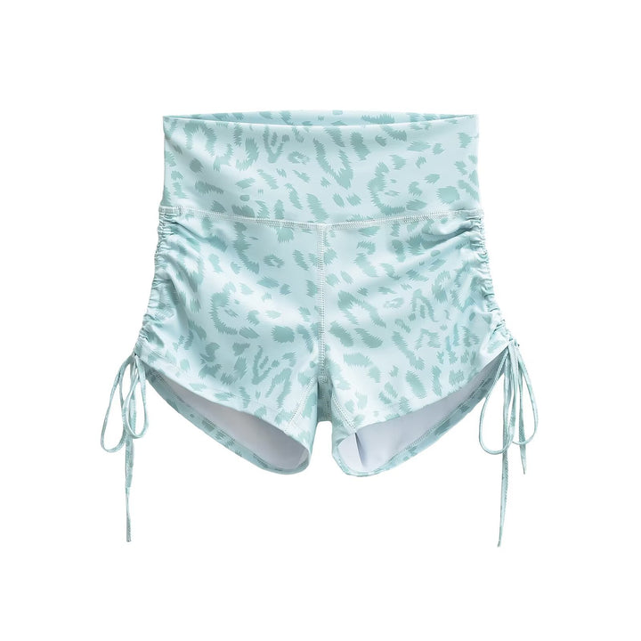Dame Sporty Shorts med sidelæns flæse detaljer og elastisk talje Stilla