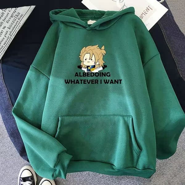 Kvinders hoodie med kunstnerisk grafisk design og motiverende tekst Skovae