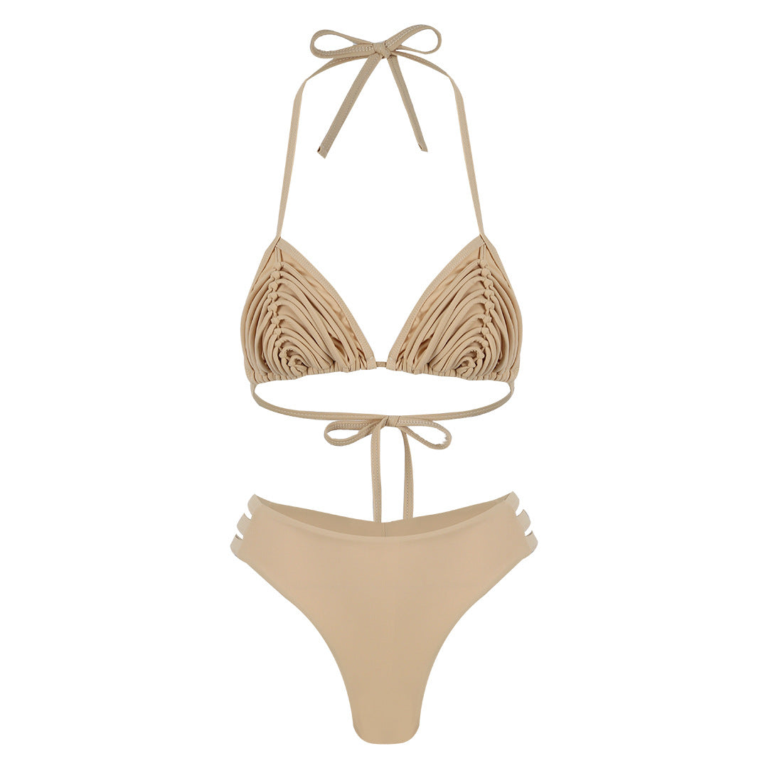 Dame Bikini-sæt med raffineret ribdesign og stilfulde skulderstropper Stilla