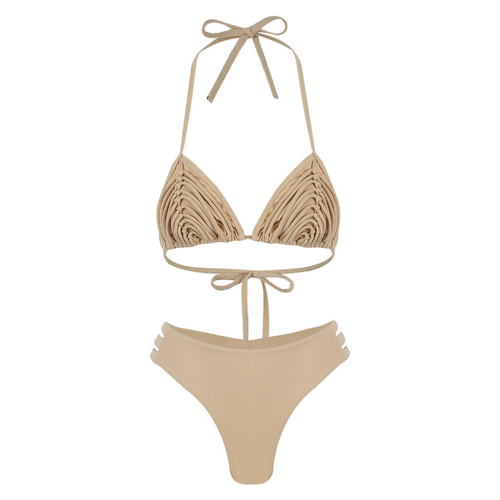 Dame Bikini-sæt med raffineret ribdesign og stilfulde skulderstropper Stilla
