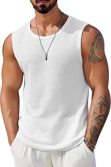 Herrer Sporty Tanktop med åndbart vabe-struktur Skovae