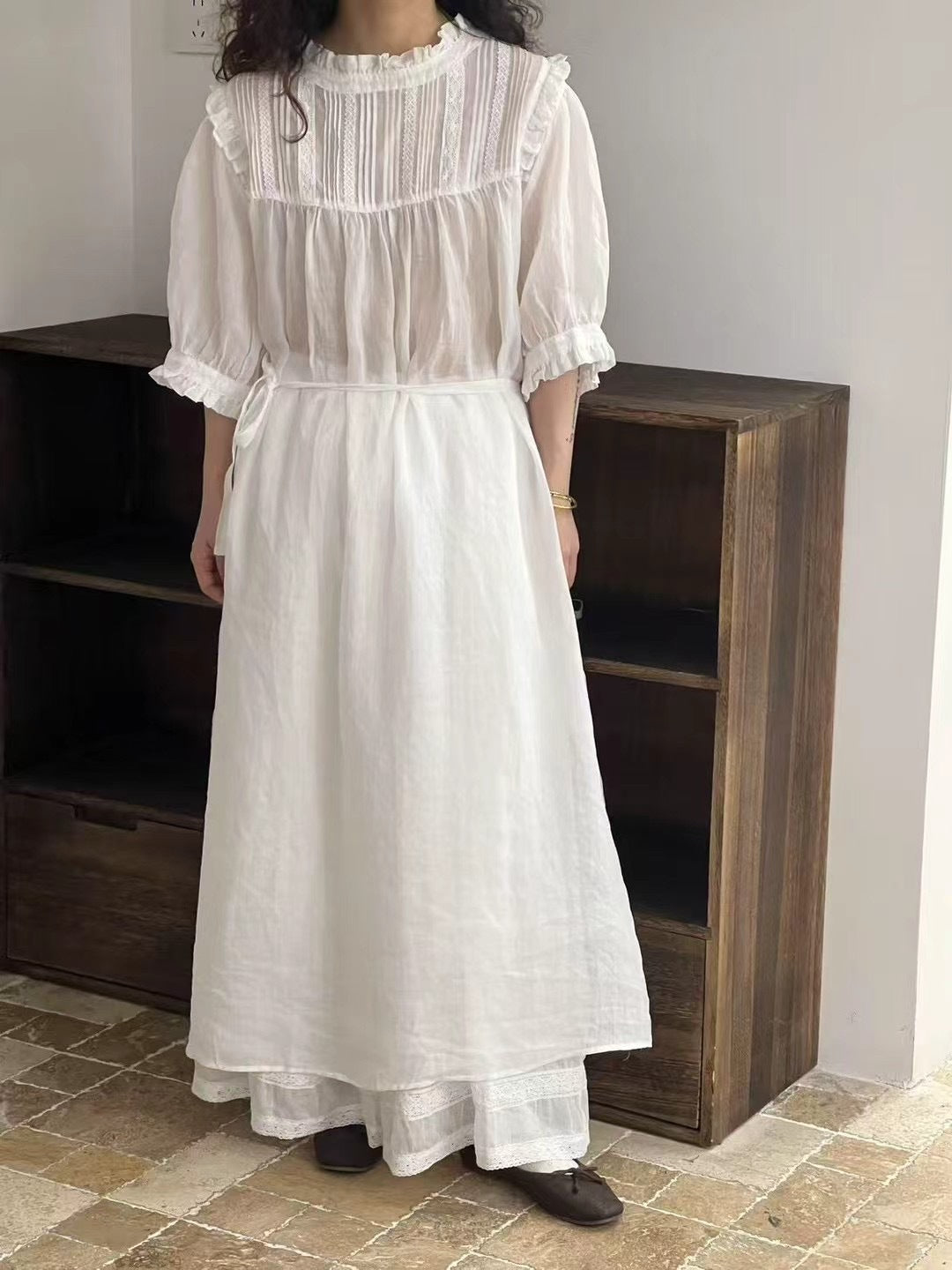 Femme Relaxed Fit Rüsch Maxi Kjole Stilla