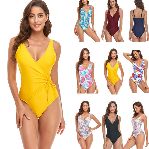 Damer Sporty One-Piece Badedragt med moderne Wickeldesign Skovae