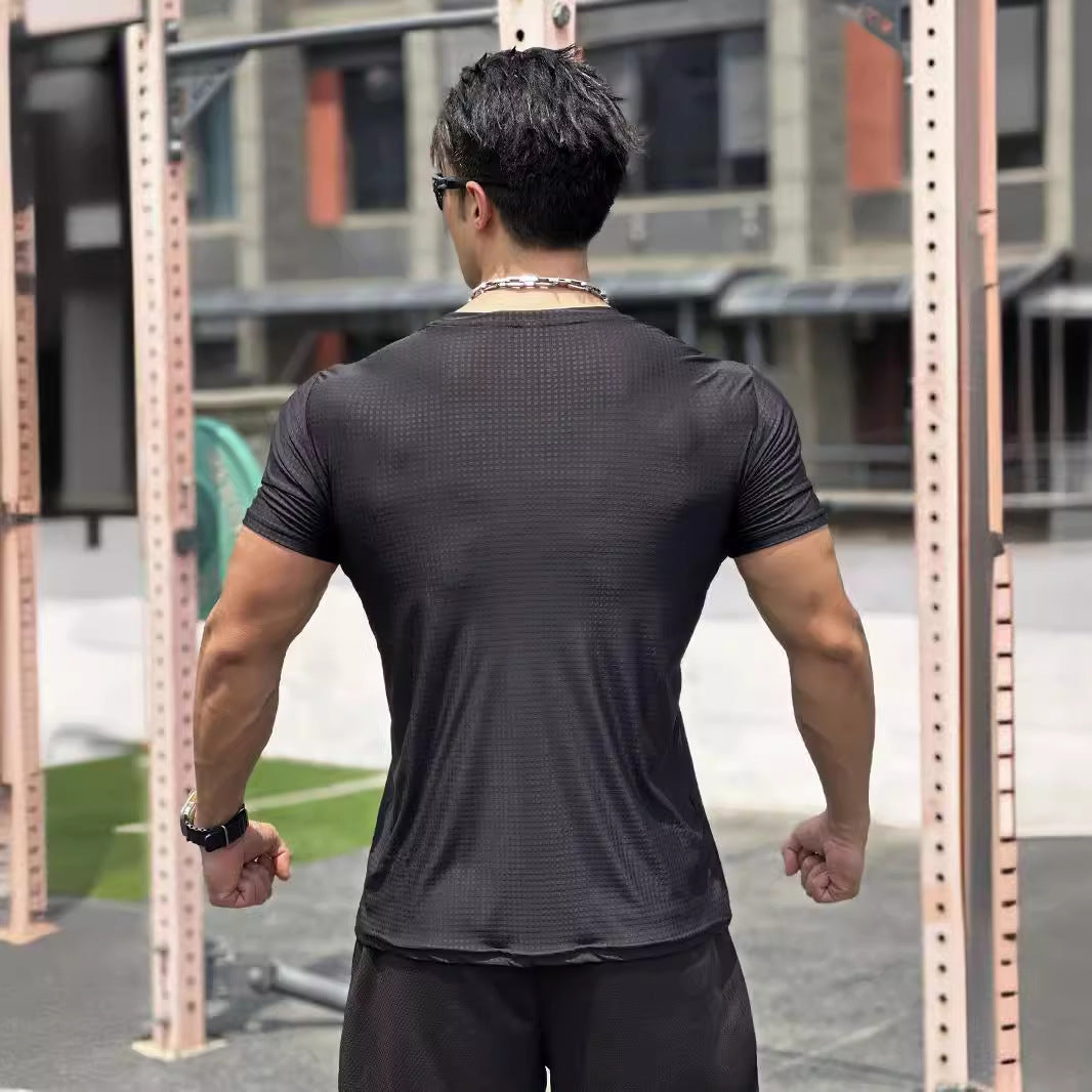 Herrer Åndbart Fitnessoverdel med struktureret overflade Stilla