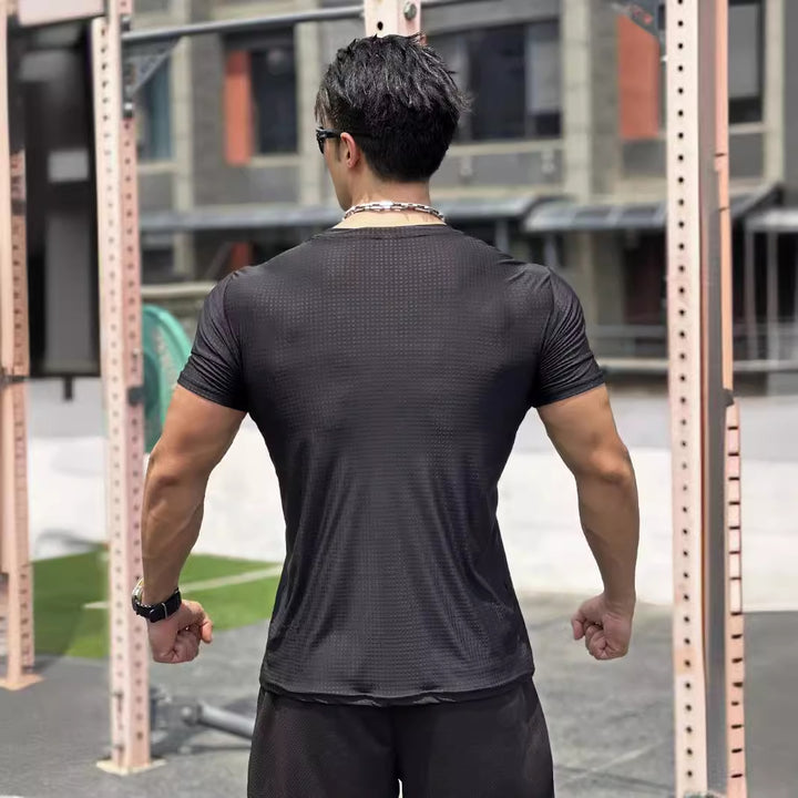 Herrer Åndbart Fitnessoverdel med struktureret overflade Stilla