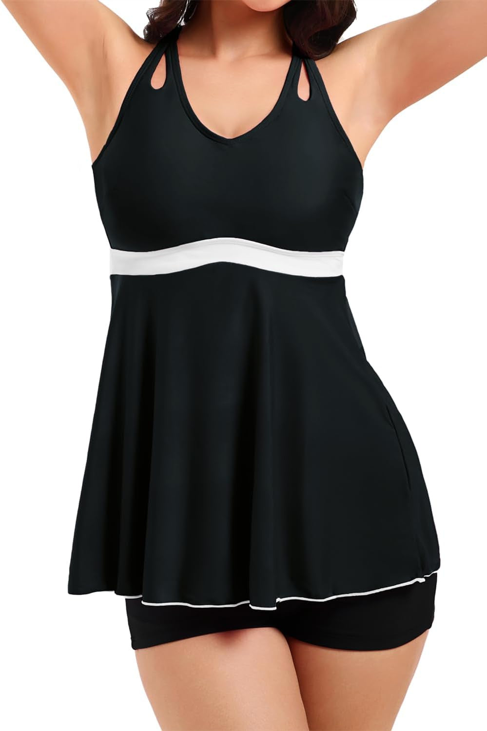 Dame sporttop med fashionable stropper og blomstret design Stilla